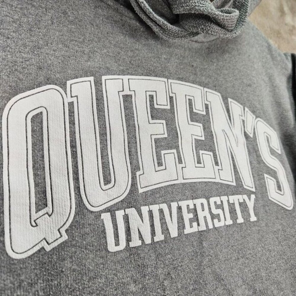 Queen's University Hoodie Gray College Sweatshirt Hooded Pullover Women's Size S - Picture 1 of 10